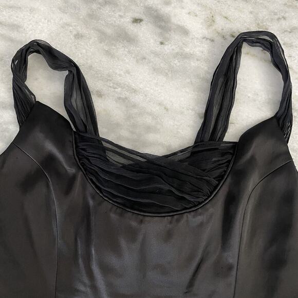 Betsey Johnson Vintage 90s Pencil Dress Size 8 M Black Y2K Whimsigoth Goth USA - Picture 4 of 16